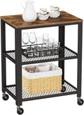 VASAGLE BRYCE Serving Cart, 3-Tier Kitchen Utility Cart on Wheels by VASAGLEbySONGMICSHOME