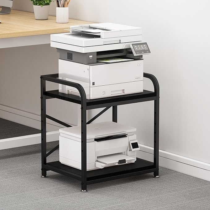 2 Tier Large Printer Stand, 20 x 20 Inches Printer Table - Image 7