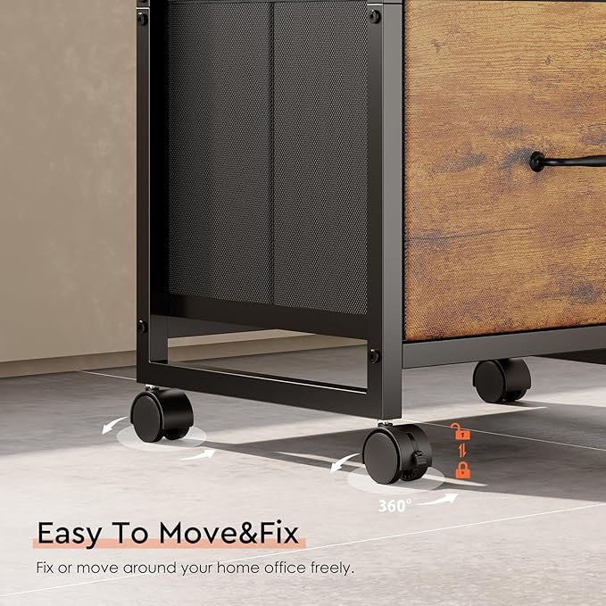3 Drawer Mobile File Cabinet - Image 4