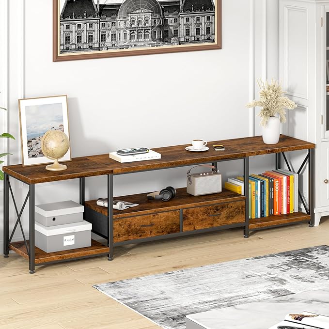 TV Stand with Fabric Drawers - Image 7
