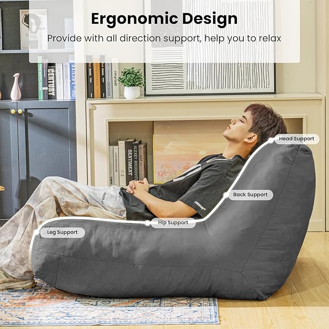 Bean Bag Chair Lazy Bean Bag Sofa, Floor Beanbag Chairs - Image 5