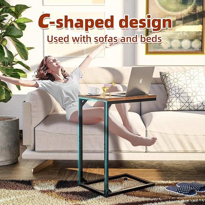 Simple Trending C Shaped End Table, Side Table - Image 4