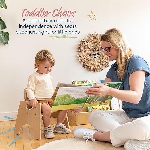 ECR4Kids Stackable Wooden Toddler Chair, Kids Furniture - Image 2