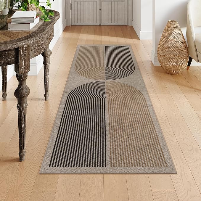 Lahome Modern Rainbow Easy Jute Rug, 2x6 Kitchen Runner Washable Rug Runners - Image 6