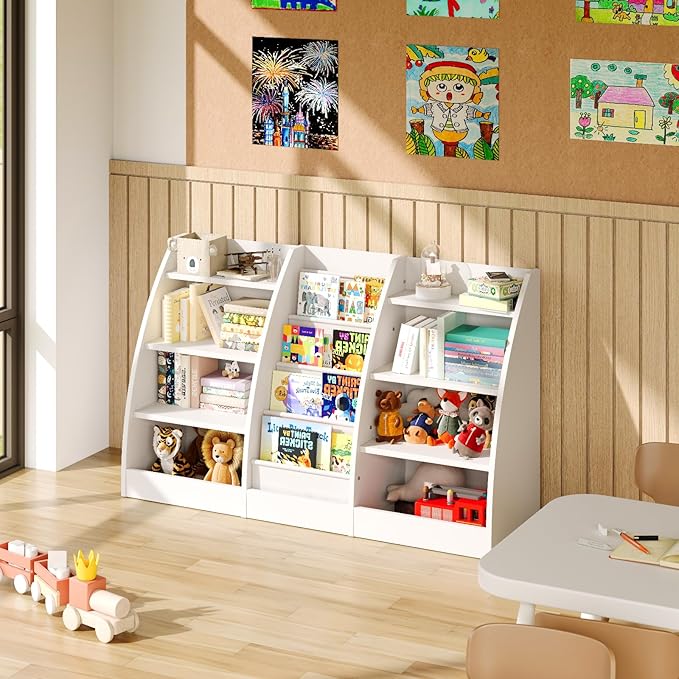 4 Tier Kids Bookshelf, 4 Layer Sling Kids Book Shelf - Image 3