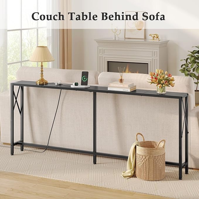 Console Table Narrow Long, Behind Couch Table - Image 7