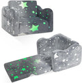 Kids Couch for Toddlers, 2-in-1 Kids Sofa Toddler Couch Chair Glow in The Dark by ONEKUKA
