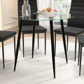 Tempered Glass Dining Table 32 Inch Round Kitchen Table by Goldfan