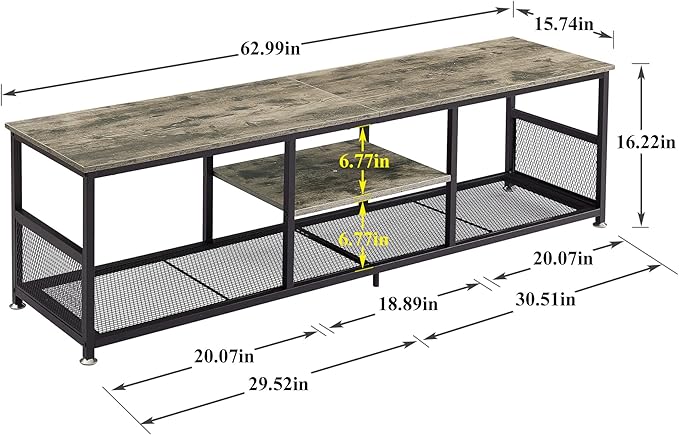 VECELO TV Stand for Televisions up to 80 Inch 70" Entertainment Center - Image 7