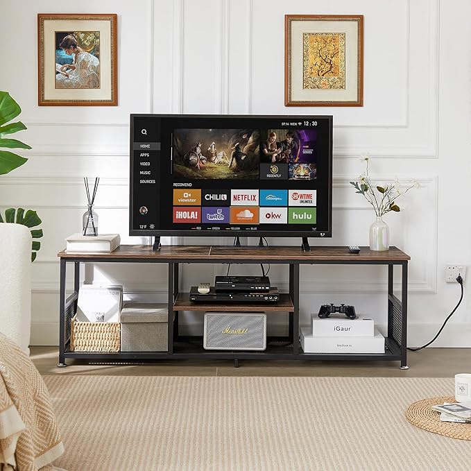 VECELO TV Stand with Power Outlets - Image 11
