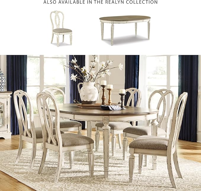 Signature Design by Ashley Realyn French Country Ribbon Back Dining Chair - Image 6