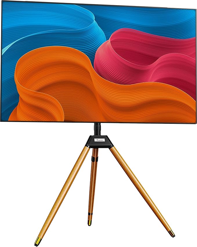 Tripod TV Stand for 32-75 Inch Screen up to 77lbs, Height Adjustable Easel TV by Ergounion