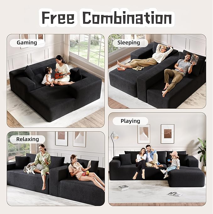 Cloud Sectional Couch, 104”L-Shape Oversized Sofa - Image 3
