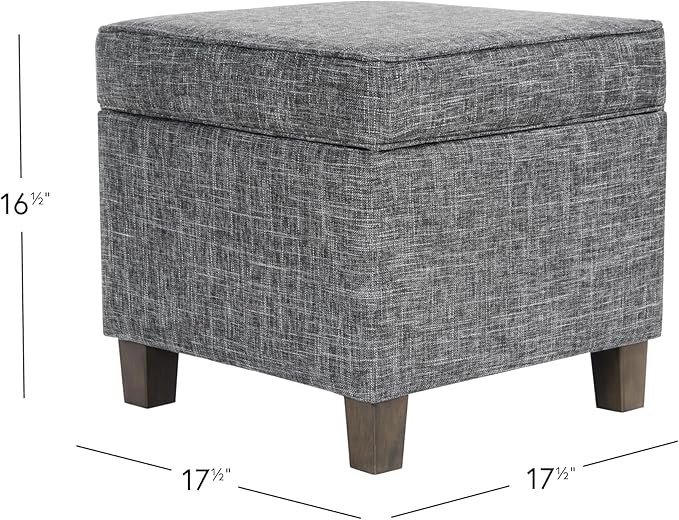HomePop Home Decor | K7342-F2182 | Classic Square Storage Ottoman - Image 3