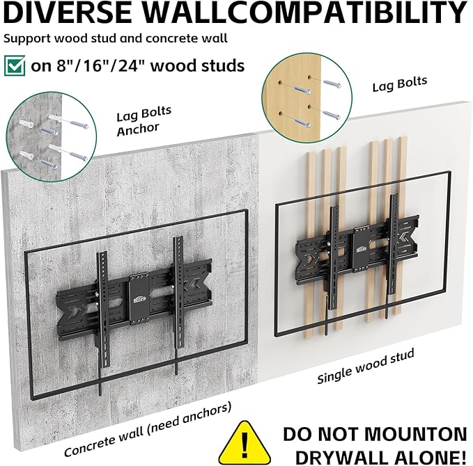TV Wall Mount with Tilt for 32-85 Inch TVs, Low Profile Design, Holds up to 132 - Image 5