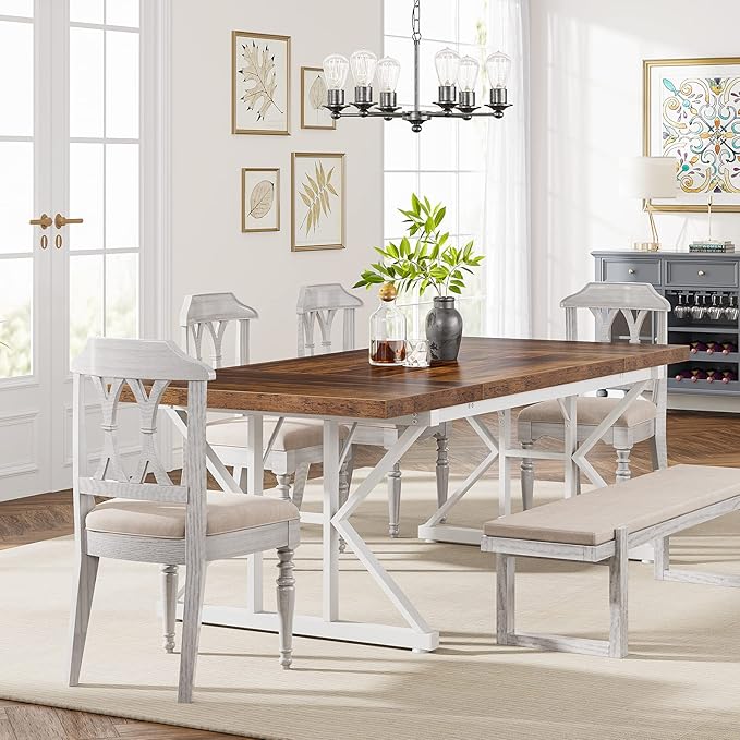 Tribesigns Farmhouse Dining Table - Image 9
