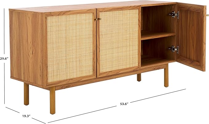 SAFAVIEH Aino TV Stand for up to 60" Flatscreen – Oak Brown - Image 2