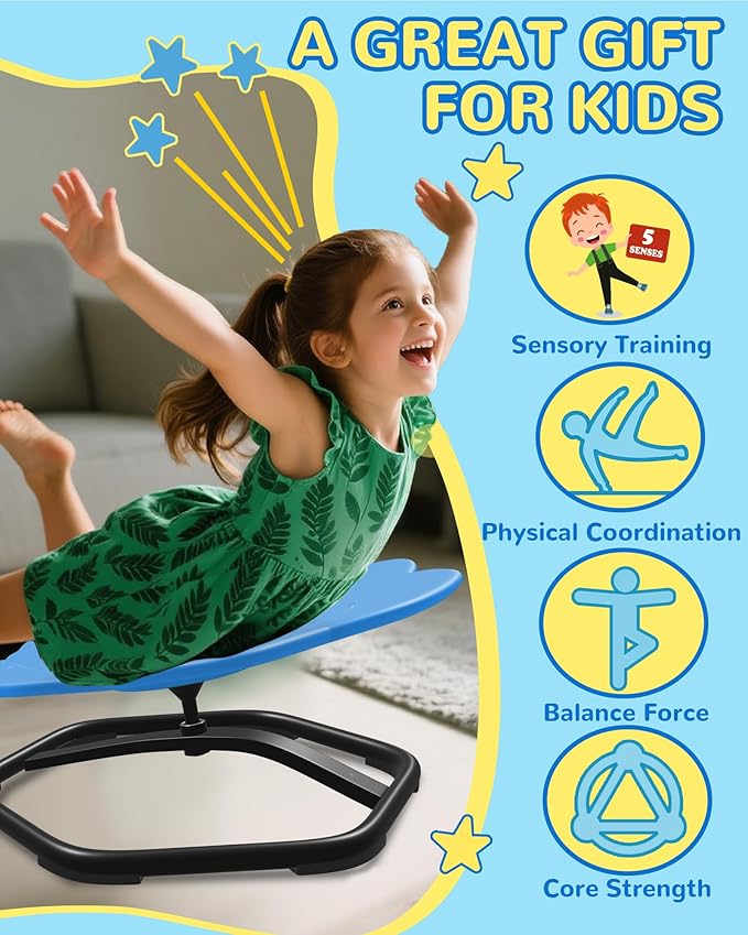 21" L × 19" W Spinning Chair for Autistic Kids, Sensory Toys for Kids - Image 5
