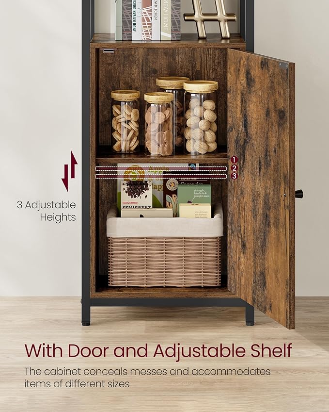 VASAGLE 6-Tier Bookshelf, Tall Bookcase - Image 5