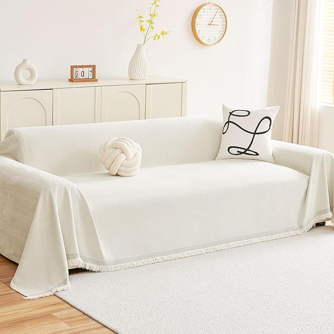 hyha Couch Cover for Dogs, Boho Sofa Covers for 3 Cushion Couch Washable by hyha