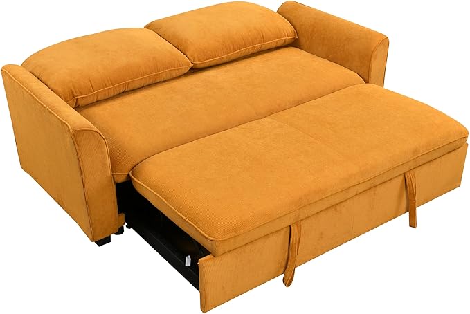 Queen Size Convertible Loveseat Sofabed 3 in 1 Convertible Sleeper Sofa Bed - Image 12
