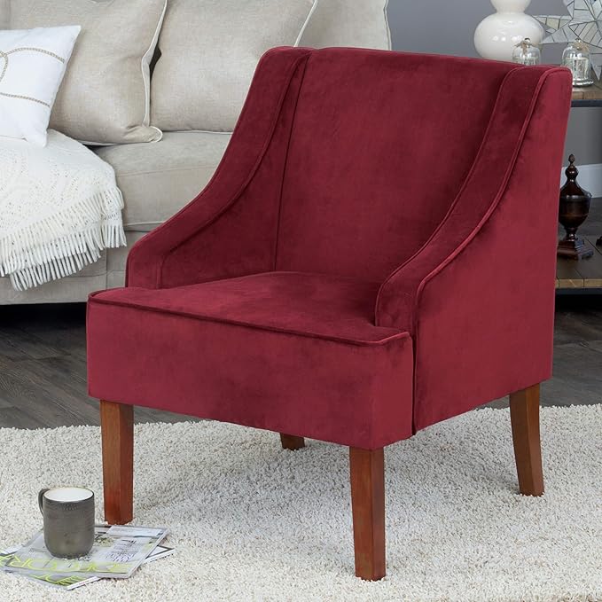 HomePop Swoop Arm Living-Room-Chairs, Dark Tan Velvet - Image 11