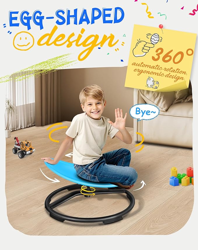 Spinning Chair for Autistic Kids, Sensory Swivel Chair, 220LBS Weight Capacity - Image 6