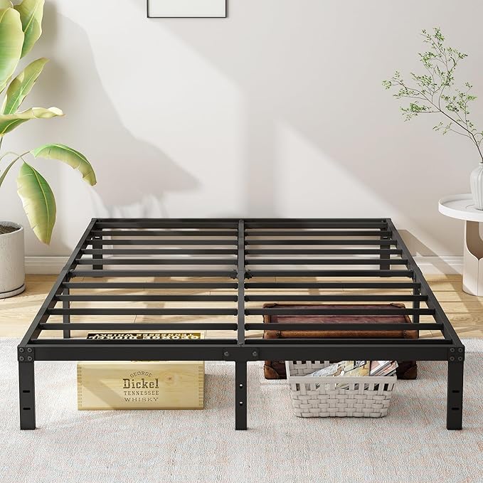 10 Inch King Size Bed Frame, Platform Metal Bed Frame King Heavy Duty Steel - Image 4