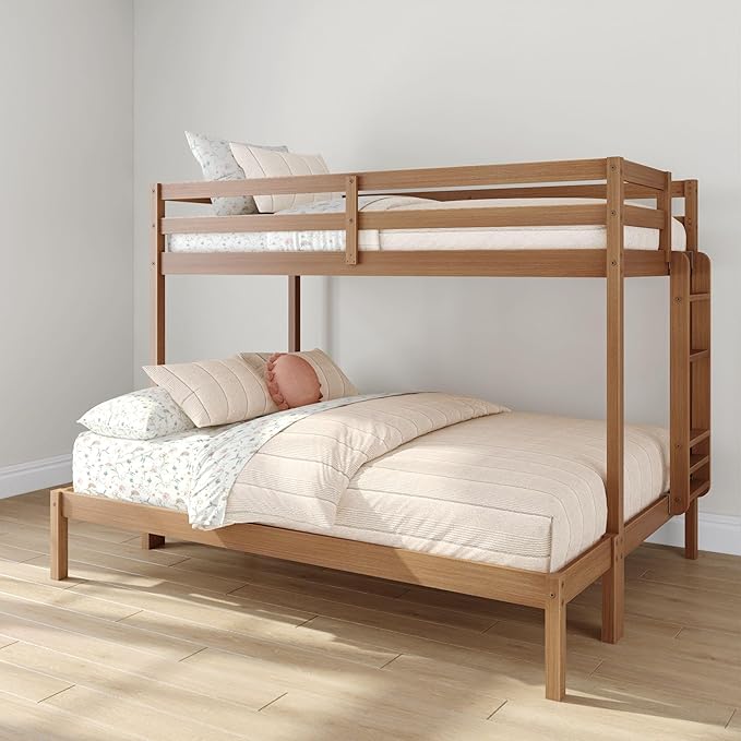 Grain & Grove Bear Twin XL Over Queen Bunk Bed, Sturdy Bunk Bed Frame by GrainGrove