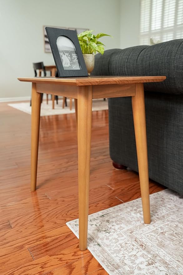 Plank+Beam Mid Century Modern Rectangular Side Table, End Table - Image 3