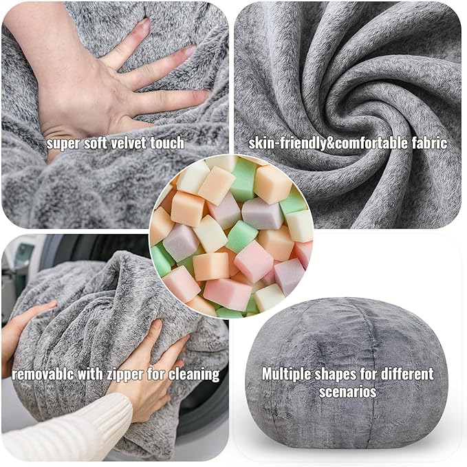 Recaceik Bean Bag Chair Large Bean Bag Chairs, - Image 5