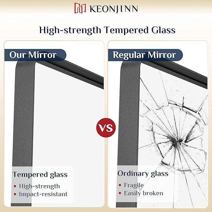 Keonjinn Black Bathroom Mirrors - Image 4