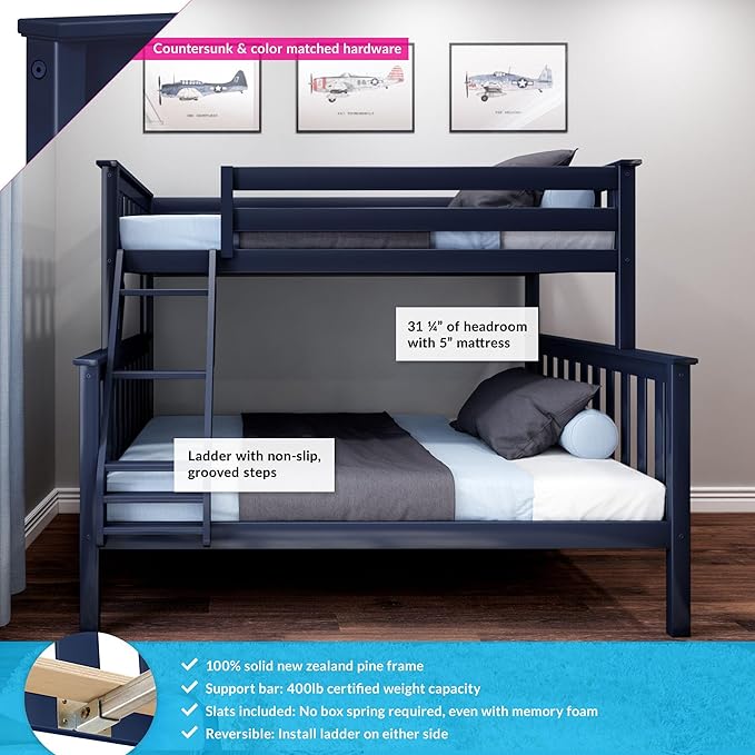 Max & Lily Bunk Bed Twin Over Full Size - Image 3
