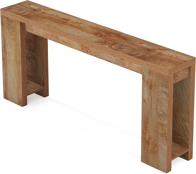 Tribesigns 70.9-Inch Extra Long Console Table, Farmhouse Wood Sofa Table Behind - Image 8