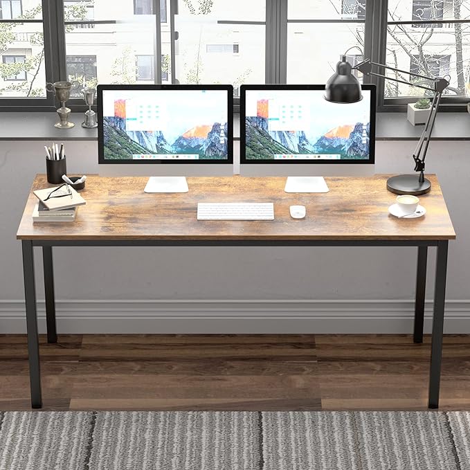 DlandHome 63 inch Computer Desk Home Office Table Writing Desk Study Table - Image 6