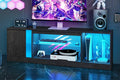 TV Stand with Power Outlets to 63 65 70inch TV, Modern Entertainment Center by Choezon