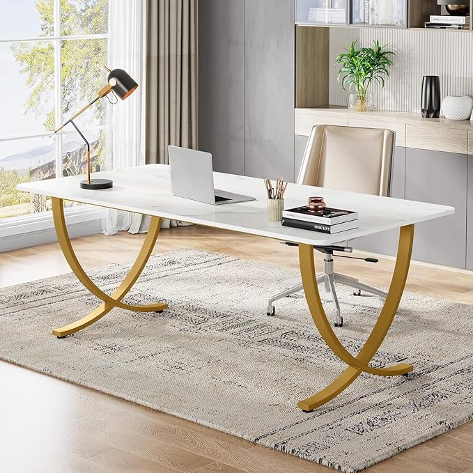 Tribesigns Executive Desk, 63” W x 31.5” D Large Office Desk, Modern Computer by Tribesigns