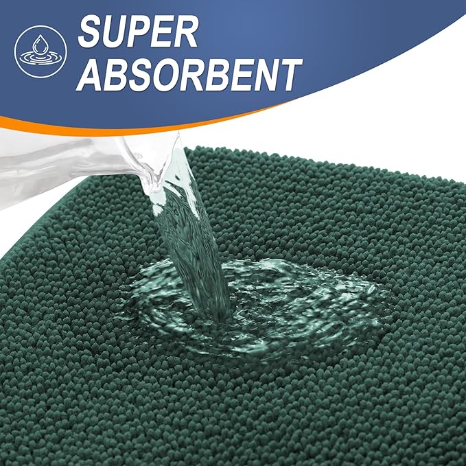 OLANLY Thick Memory Foam Bath Mat Rug 30x20, Extra Soft Absorbent Bathroom Rug - Image 3