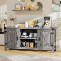 YESHOMY Farmhouse Buffet & Sideboard, Wood Coffee Bar by SearchallYESHOMY