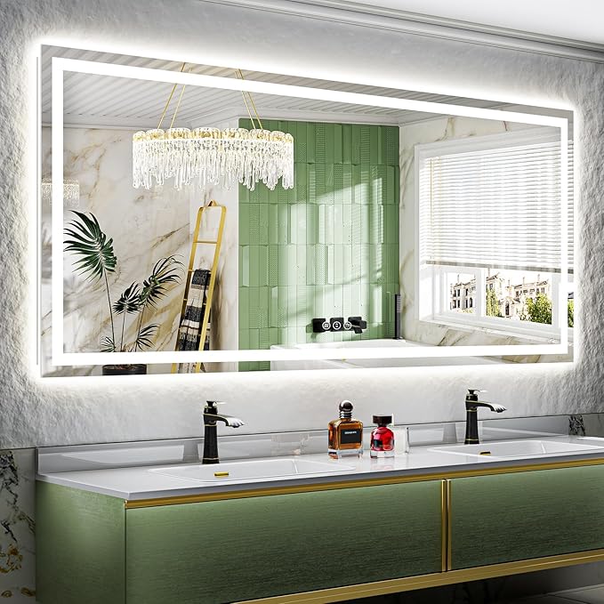 88x38 Inch LED Bathroom Mirror by YEELAIT