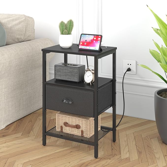 Nightstands Set of 2, Bedside Tables - Image 2