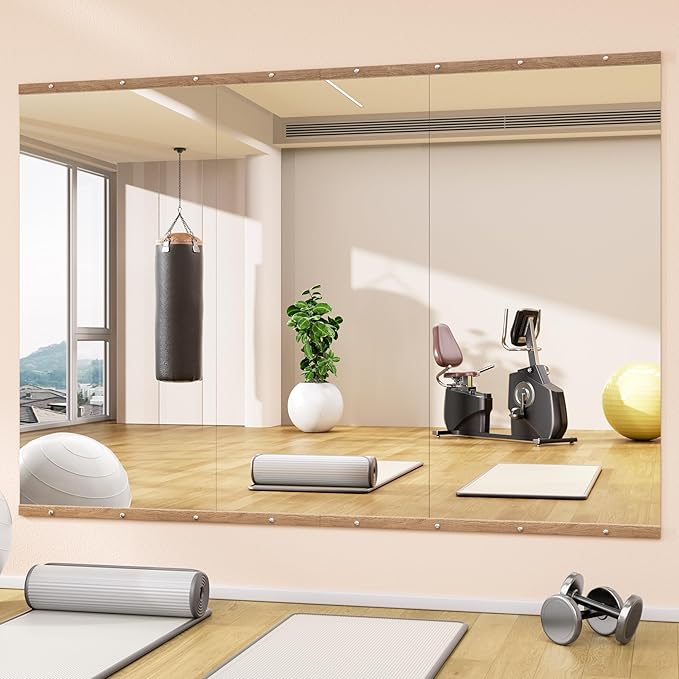 Hasipu 3Pcs 48''x24'' Home Gym Mirror Large Full Length Wall Mounted Full Body by Whatssuitableisthebest