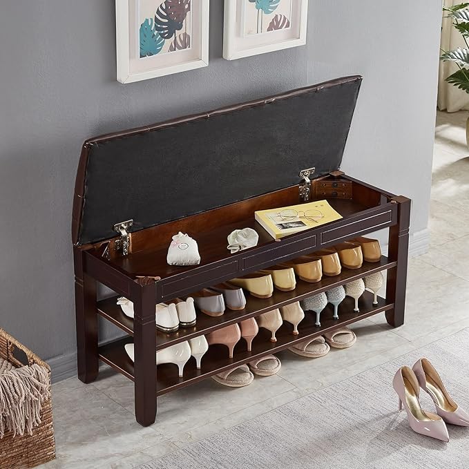 Shoe Storage Bench, Entryway Shoe Rack - Image 4