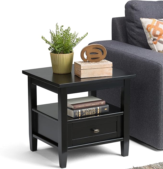 SIMPLIHOME Warm Shaker SOLID WOOD 20 inch Wide Rectangle Transitional End Side - Image 9