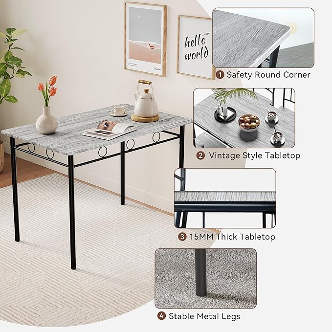 Vipbear Kitchen Dining Table Set - Image 4