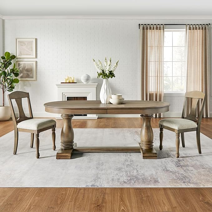 KEIKI Retro 7-Piece Wooden Dining Table Set - Image 7