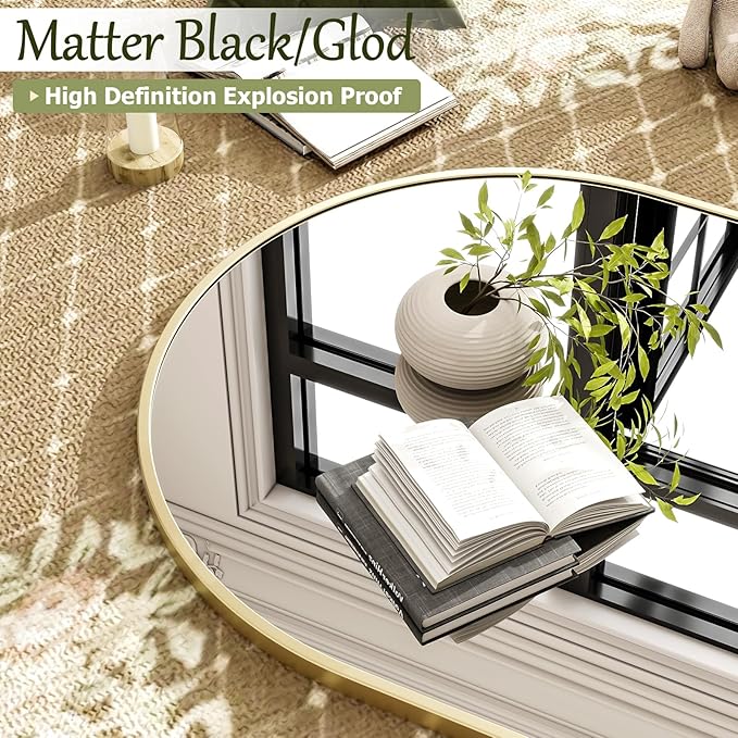 30x38 Inch Arched Bathroom Mirror - Image 7