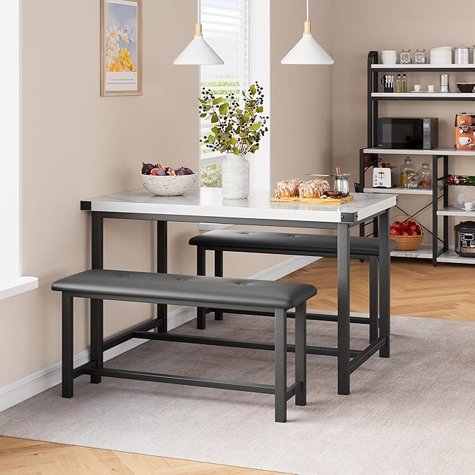 Dining Table Set for 4, Kitchen Table by SLEKVERSA
