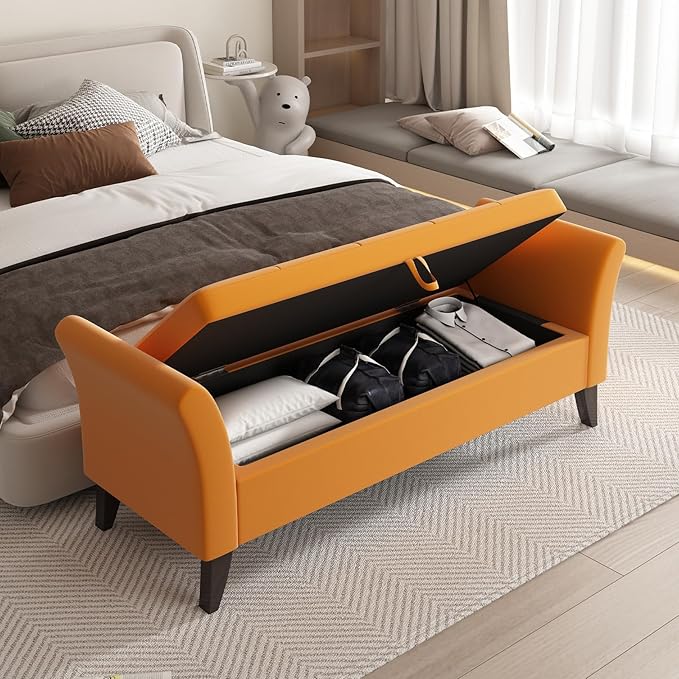 Furniliving 51 Inch Storage Bench - Image 7