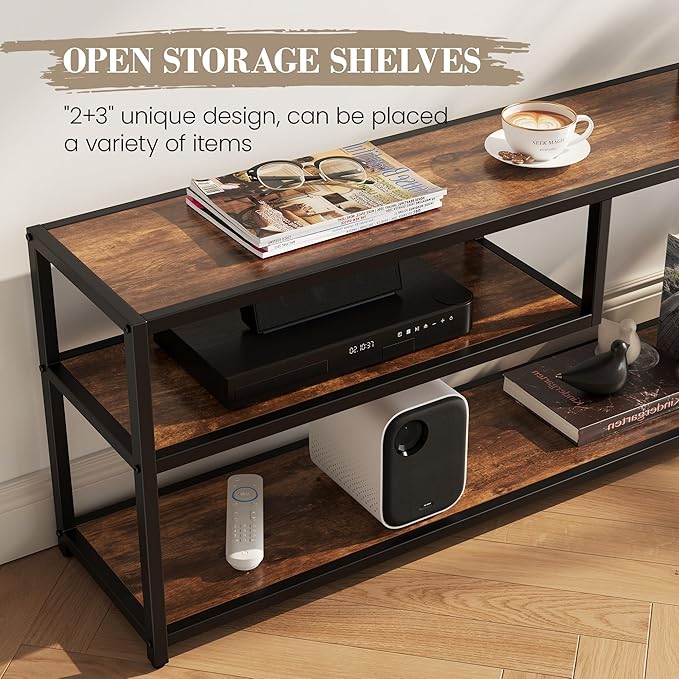 TECHMILLY Modern TV Stand for 65" TV, TV Table - Image 4